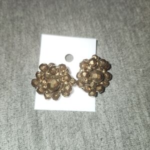 Gold Cluster Statement Earrings - Women's Fashion Jewelry